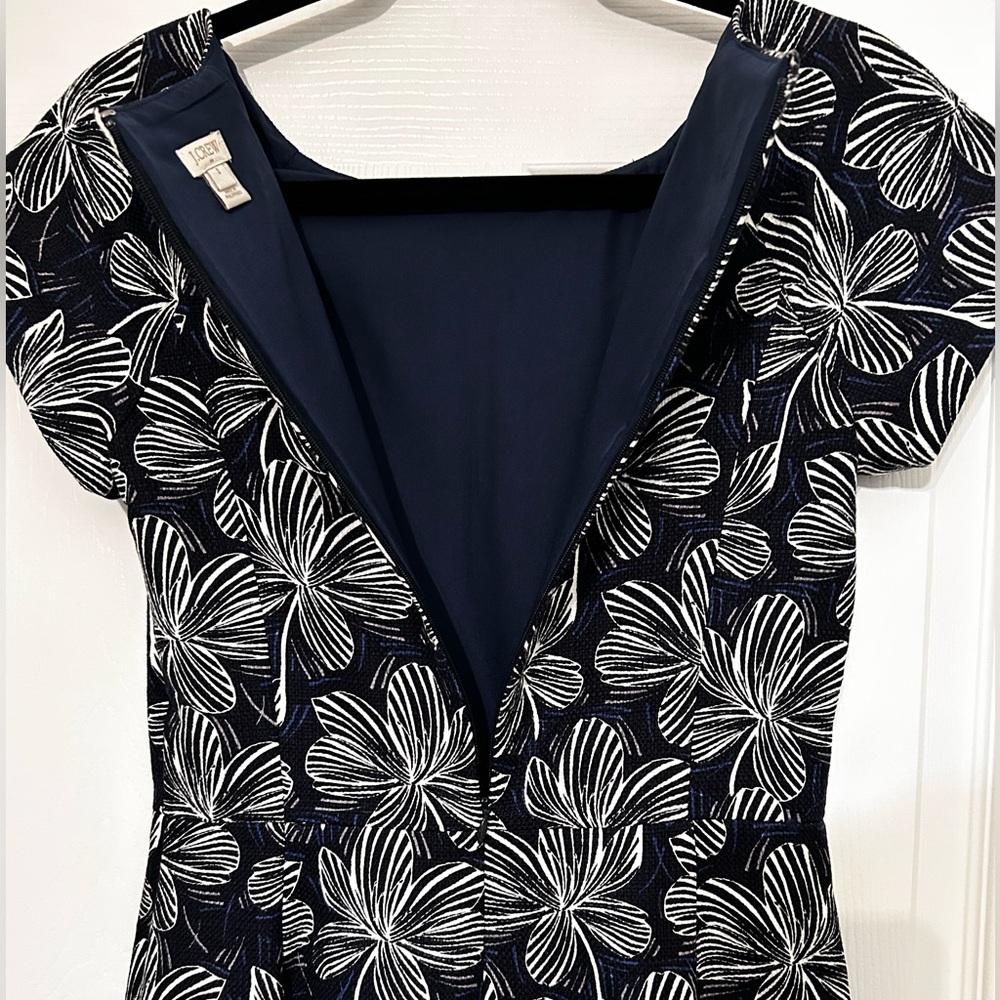 J. Crew Blue and White Dress Size 2 - Picture 3 of 12